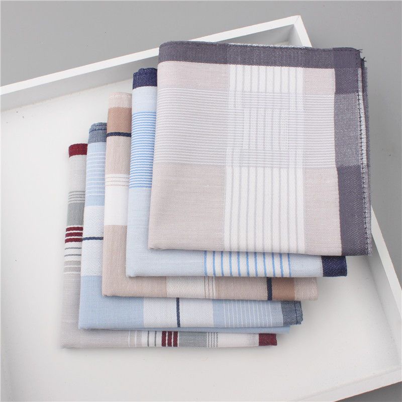 Khăn Tay Cotton Vuông Nhỏ Mỏng Nhẹ Thấm Hút Mồ Hôi Phong Cách Cổ Điển Mùa Hè