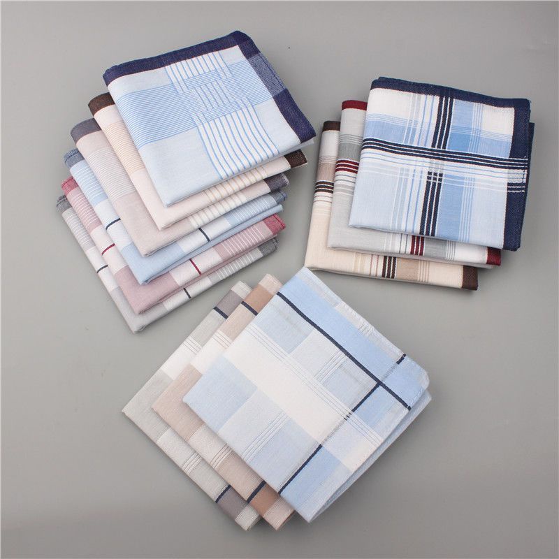 Khăn Tay Cotton Vuông Nhỏ Mỏng Nhẹ Thấm Hút Mồ Hôi Phong Cách Cổ Điển Mùa Hè