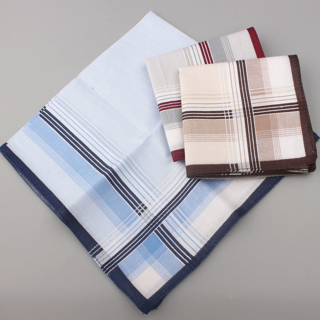 Khăn Tay Cotton Vuông Nhỏ Mỏng Nhẹ Thấm Hút Mồ Hôi Phong Cách Cổ Điển Mùa Hè