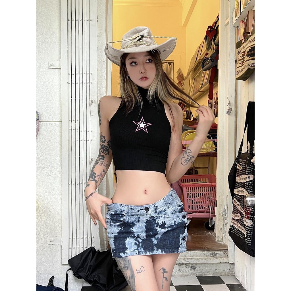 Quần Culottes Ngắn Lưng Thấp Siêu Co Giãn Đính Kim Cương Giả Quyến Rũ Dễ Phối Đồ Cho Nữ