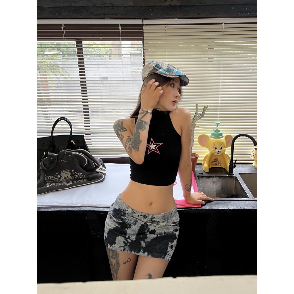 Quần Culottes Ngắn Lưng Thấp Siêu Co Giãn Đính Kim Cương Giả Quyến Rũ Dễ Phối Đồ Cho Nữ