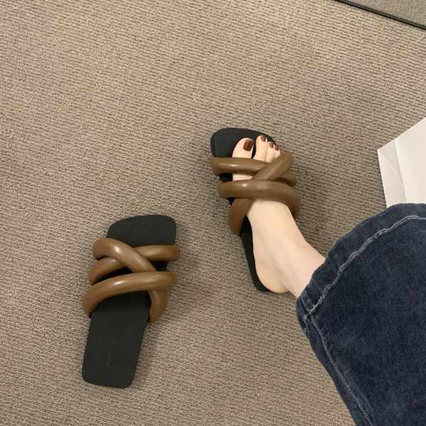 Dép nữ thời trang Dép lê đế bằng thời trang mẫu mới