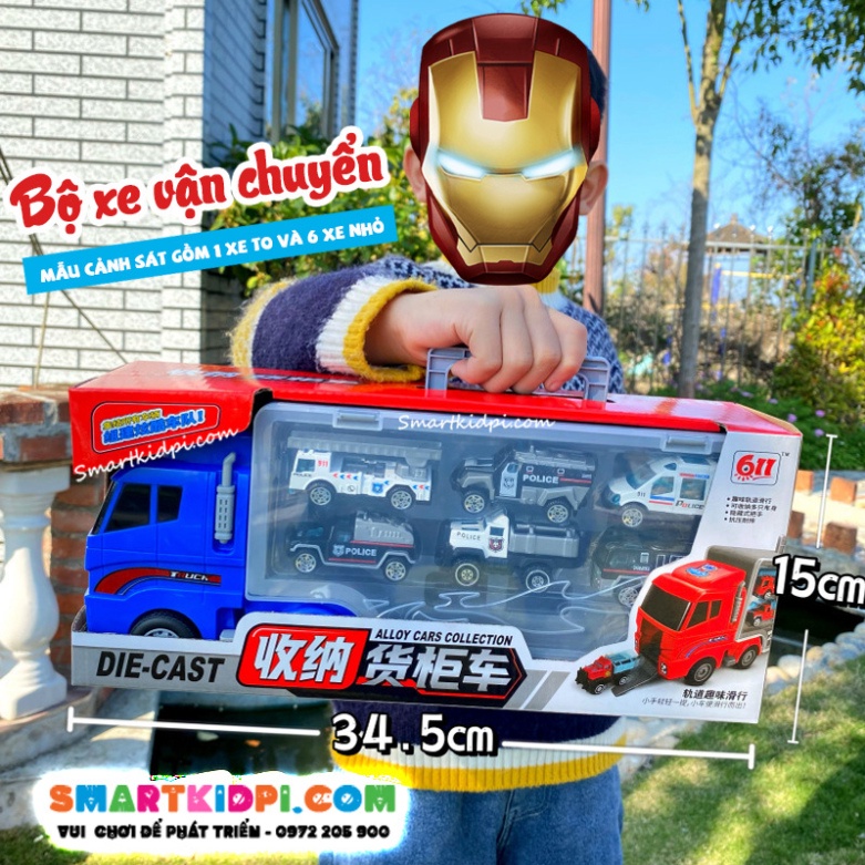 Xe ô tô đồ chơi, Hộp đồ chơi xe container, xe tải vận chuyển ô tô