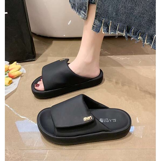 Dép nữ thời trang Dép lê đế dày Velcro