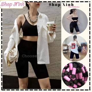 Legging ngố nữ co giãn cạp cao, Quần Ngố Legging Cạp Cao cho nàng phối đồ