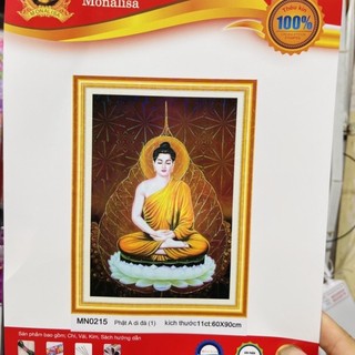 Tranh thêu kín phật a di đà-phật thích ca mn0215