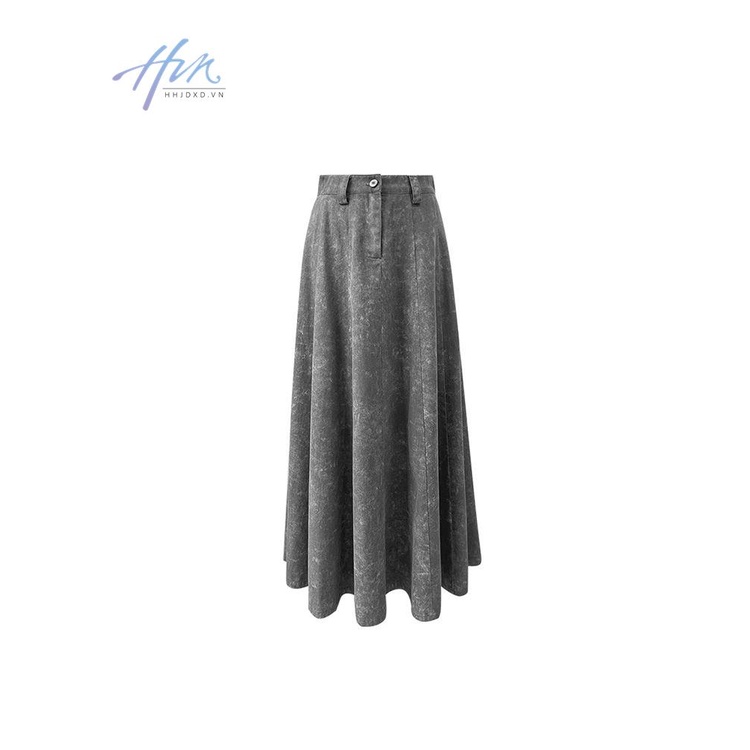 Chân Váy Chữ a Lưng Cao Màu Xám Phong Cách Retro Mỹ Thiết Kế Mới Mùa Hè Cho Nữ