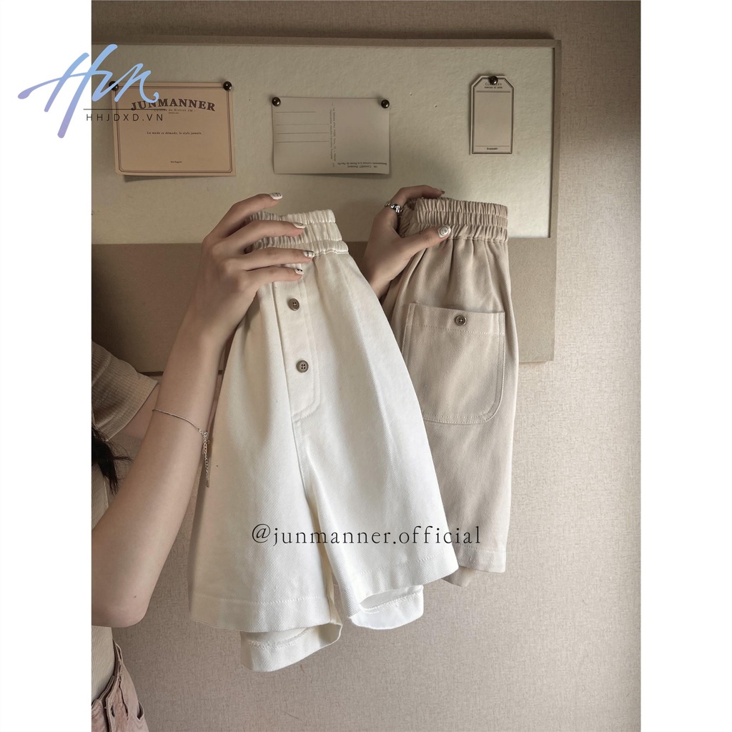 Quần Short Chữ a Lưng Cao Dáng Rộng Thời Trang Mùa Hè Dành Cho Nữ