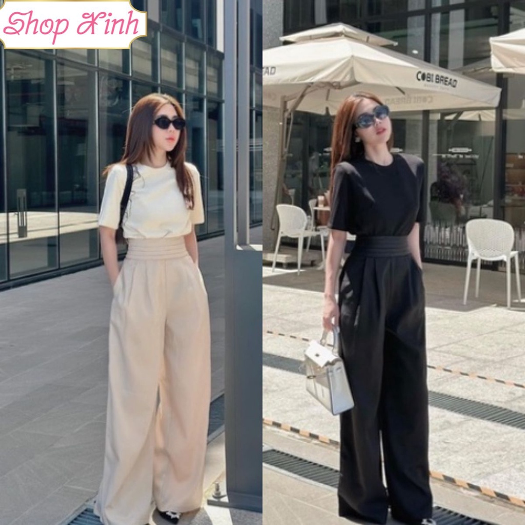 Quần Suông Ly Cạp, Quần Suông Cạp Xếp Ly Hàn Quốc
