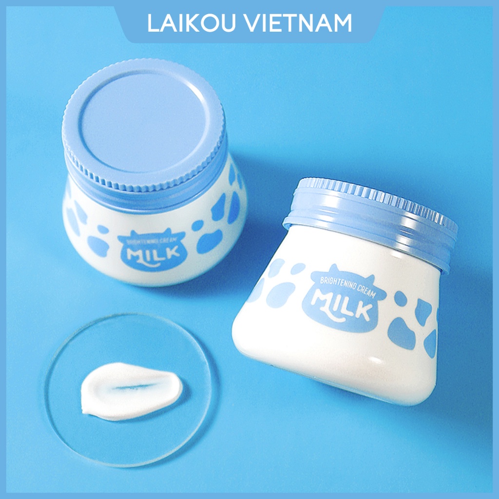 Kem dưỡng ẩm da mặt LAIKOU Milk Brightening Cream Soften Skin 55g