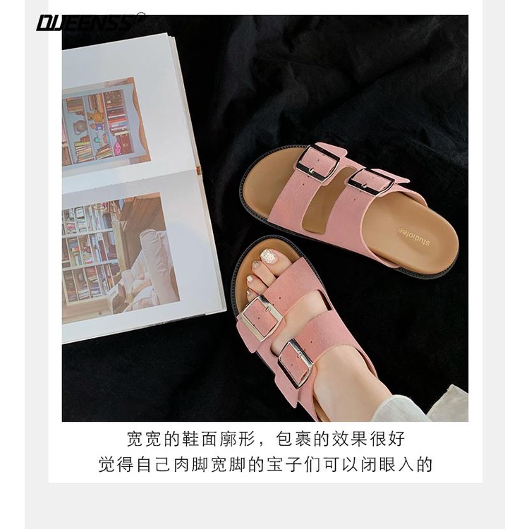 Dép Sandal Birkenstock Đế Dày Phẳng Mùa Hè Phong Cách Mới Cho Nữ