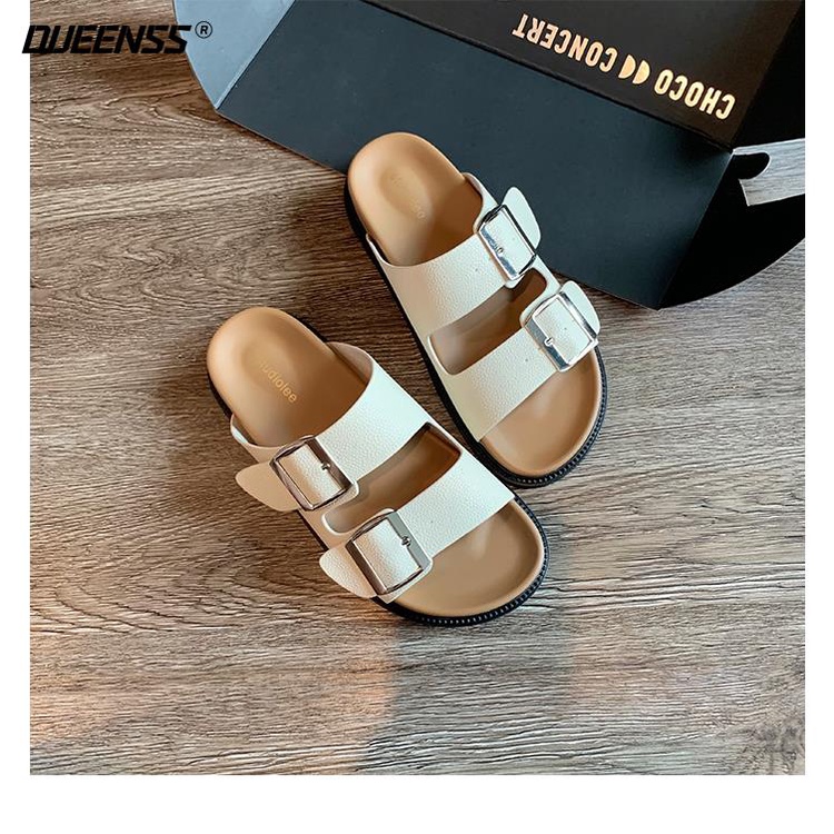 Dép Sandal Birkenstock Đế Dày Phẳng Mùa Hè Phong Cách Mới Cho Nữ