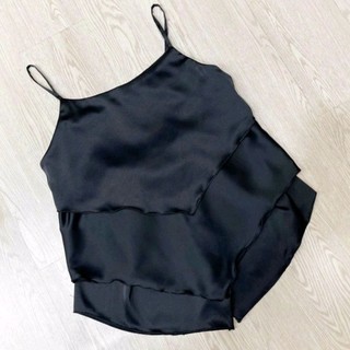 Sét bộ ngủ 2 dây phi lụa satin 2 tầng mềm mịn