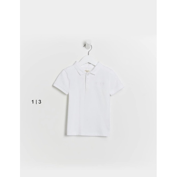 Áo polo trắng River size 2-3y 3-4y 4-5y