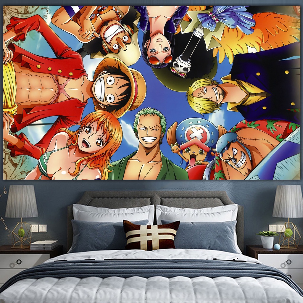 Thảm Treo Tường In Hình Nhân Vật Luffy Trong Phim Hoạt Hình One Piece Độc Đáo