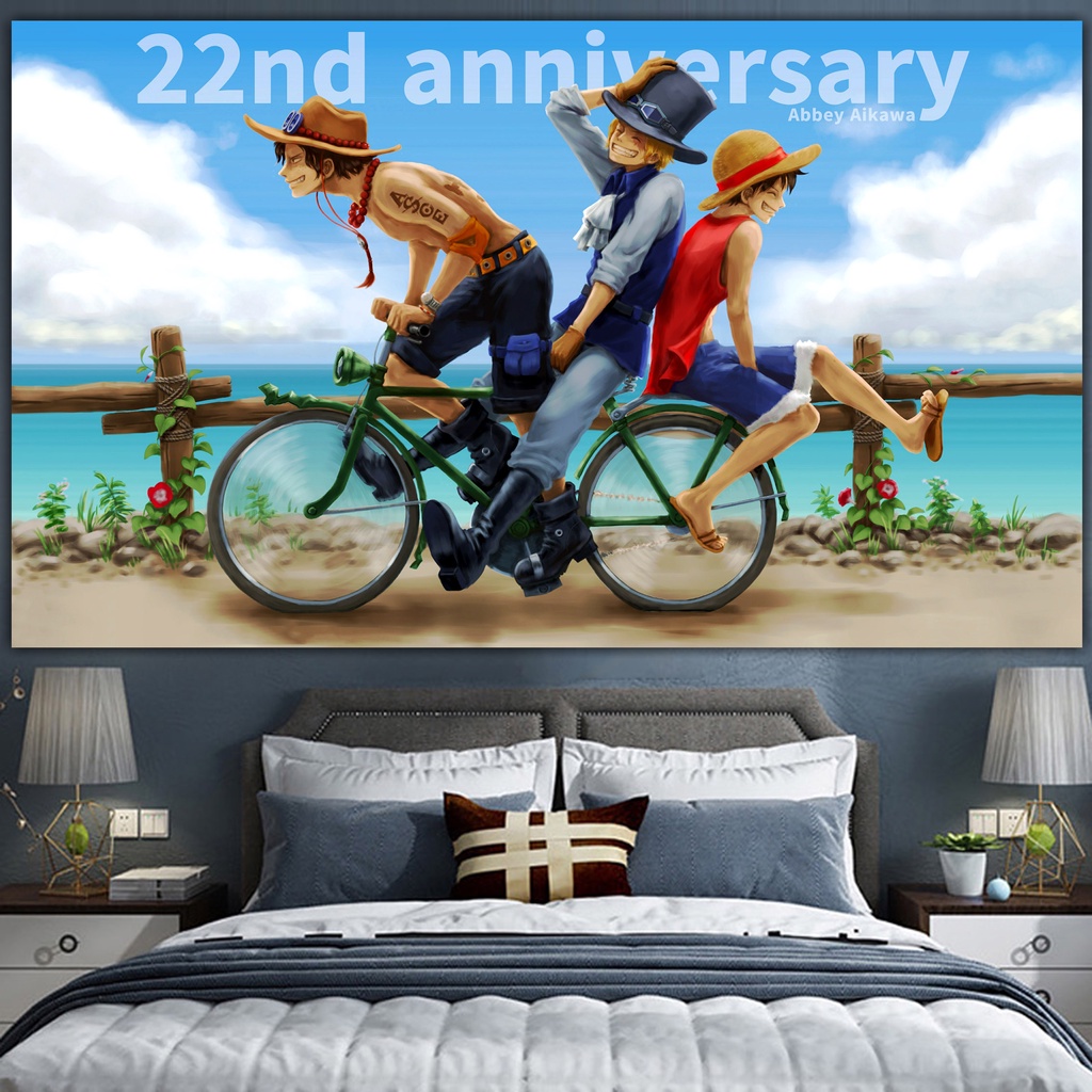 Thảm Treo Tường In Hình Nhân Vật Luffy Trong Phim Hoạt Hình One Piece Độc Đáo