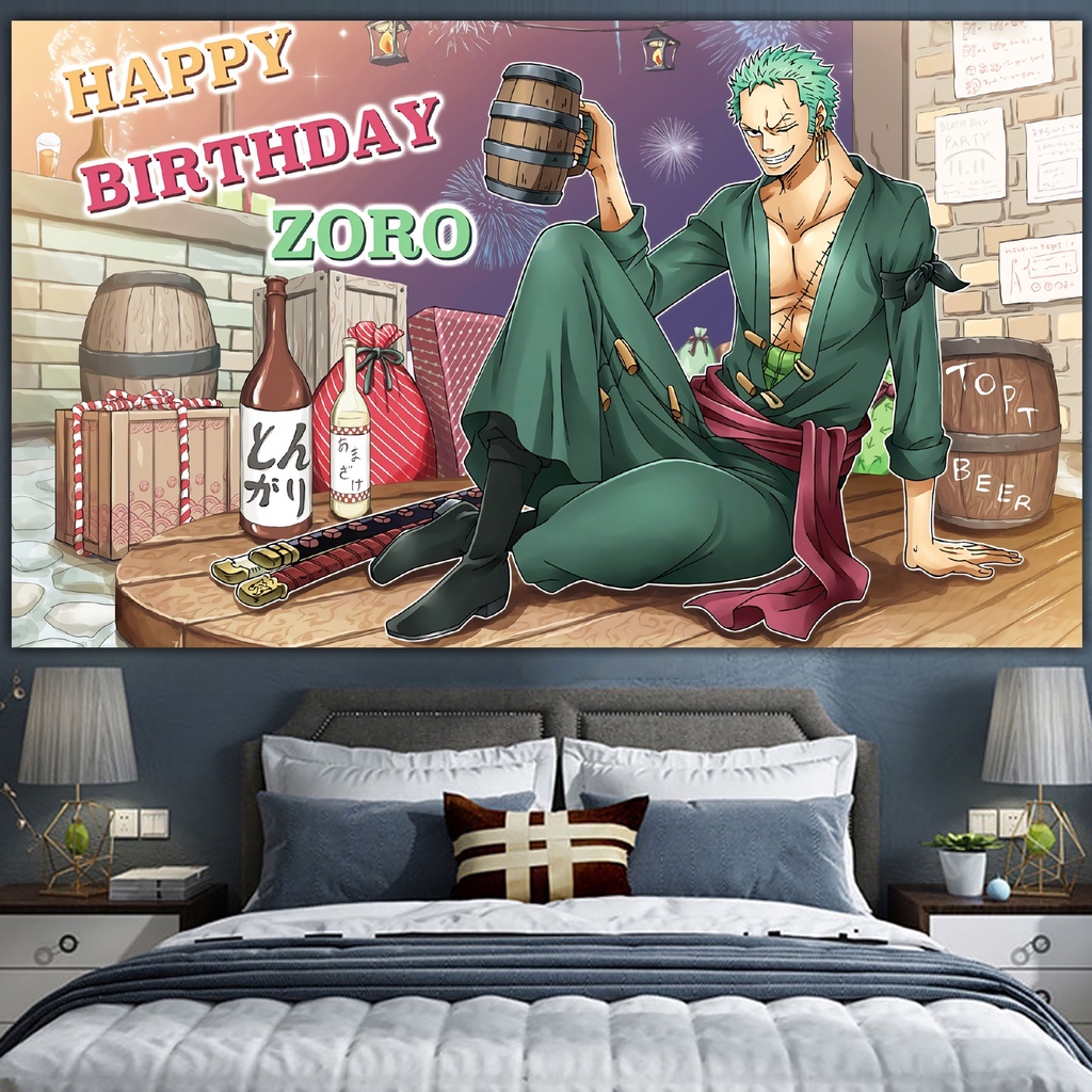 Thảm Treo Tường In Hình Nhân Vật Luffy Trong Phim Hoạt Hình One Piece Độc Đáo