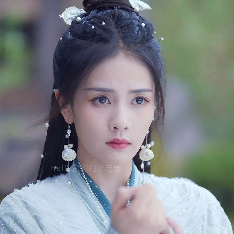 Bông Tai Tua Rua Hình Hươu Trắng Phong Cách Hoàng Gia Trung Hoa Cổ Điển