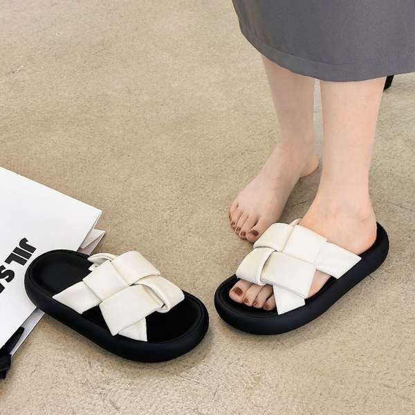 Dép sandal nữ bánh mì bện dép hở ngón đế mềm thoải mái