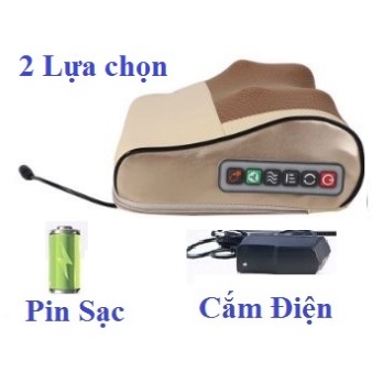 Máy Massa Cổ Vai Gáy; Gối Massage Rung Xoay Hồng Ngoại 16 Bi BEAME SA-G38 Hàng Chính Hãng