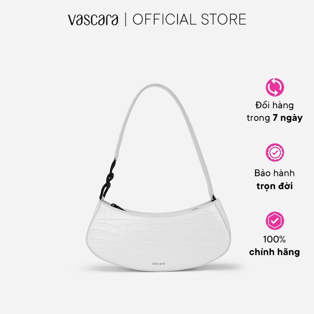 Vascara Túi Xách Tay Bán Nguyệt Vân Cá Sấu - TOT 0106