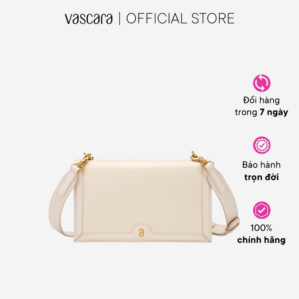 Vascara Túi Đeo Chéo Nắp Gập Vân Kỳ Đà - SHO 0209