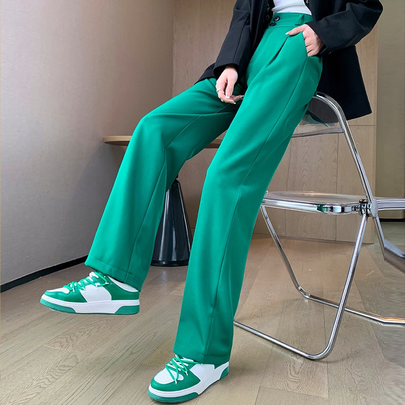 Bán Chạy Nhất Jiashucheng#Quần Dài Ống Rộng Lưng Cao Phong Cách Mới Dành Cho Nữ