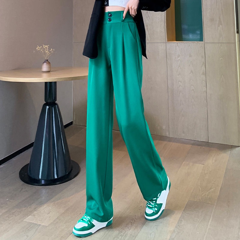 Bán Chạy Nhất Jiashucheng#Quần Dài Ống Rộng Lưng Cao Phong Cách Mới Dành Cho Nữ