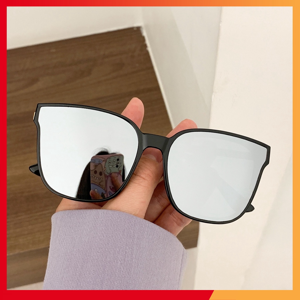 Kính mát nam nữ chống UV400 thiết kế mắt vuông dễ đeo màu sắc thời trang 6035