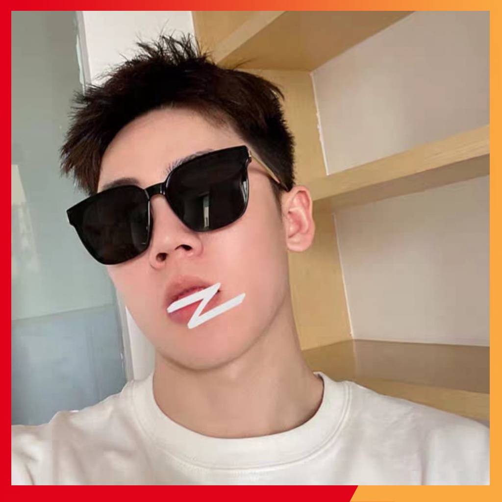 Kính mát nam nữ chống UV400 thiết kế mắt vuông dễ đeo màu sắc thời trang 6035