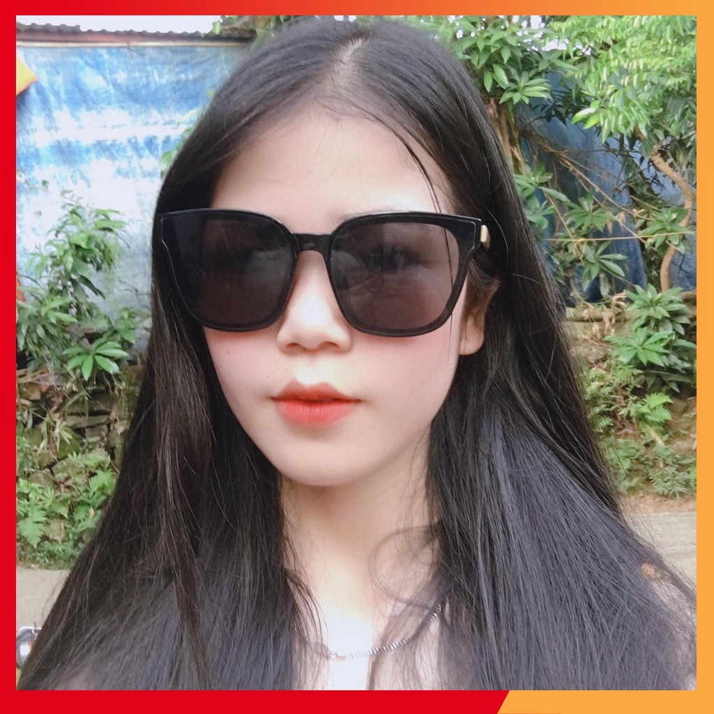 Kính mát nam nữ chống UV400 thiết kế mắt vuông dễ đeo màu sắc thời trang 6035