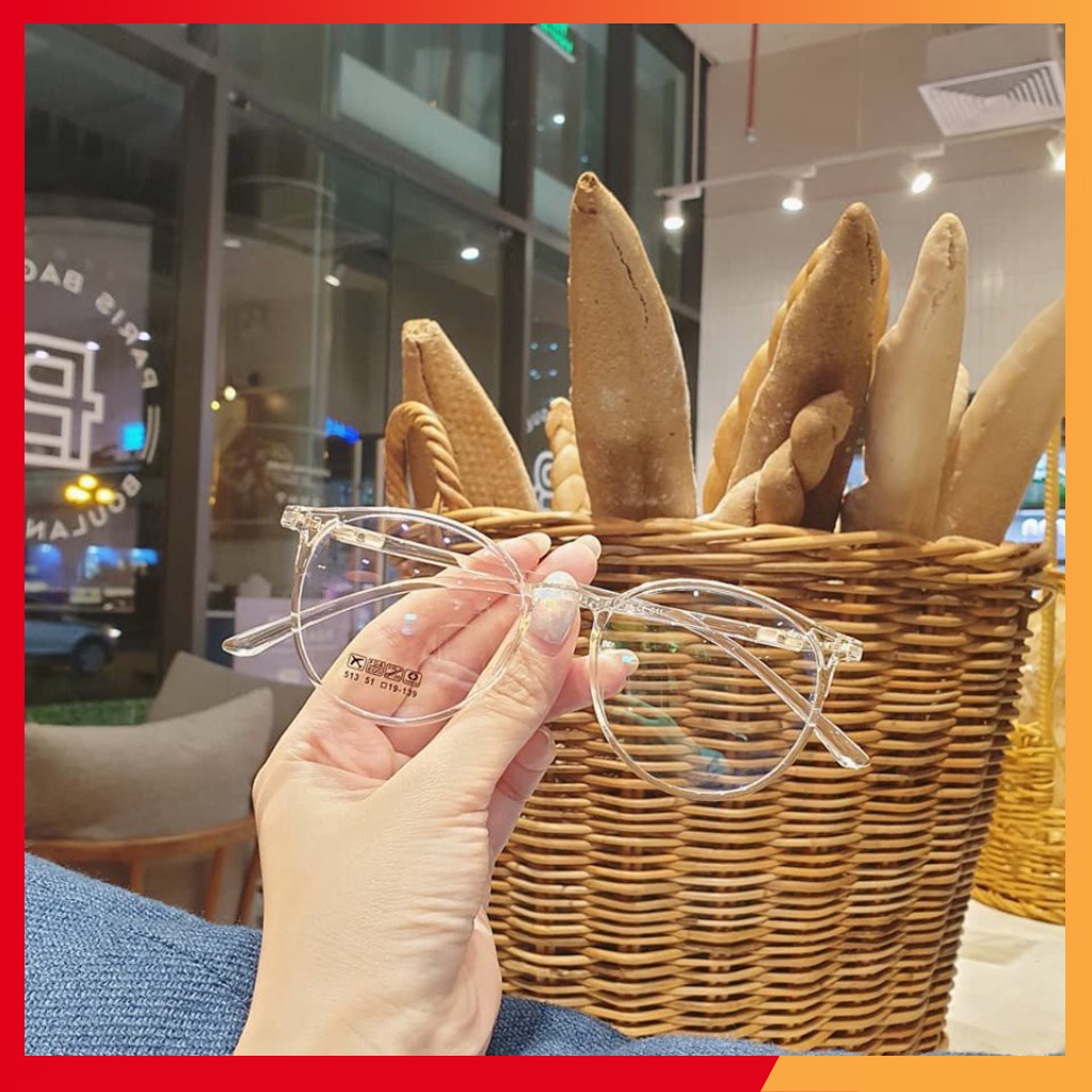 Gọng kính mắt tròn nam nữ trangnau eyewear chất liệu nhựa dẻo thanh mảnh nhẹ nhàng 513