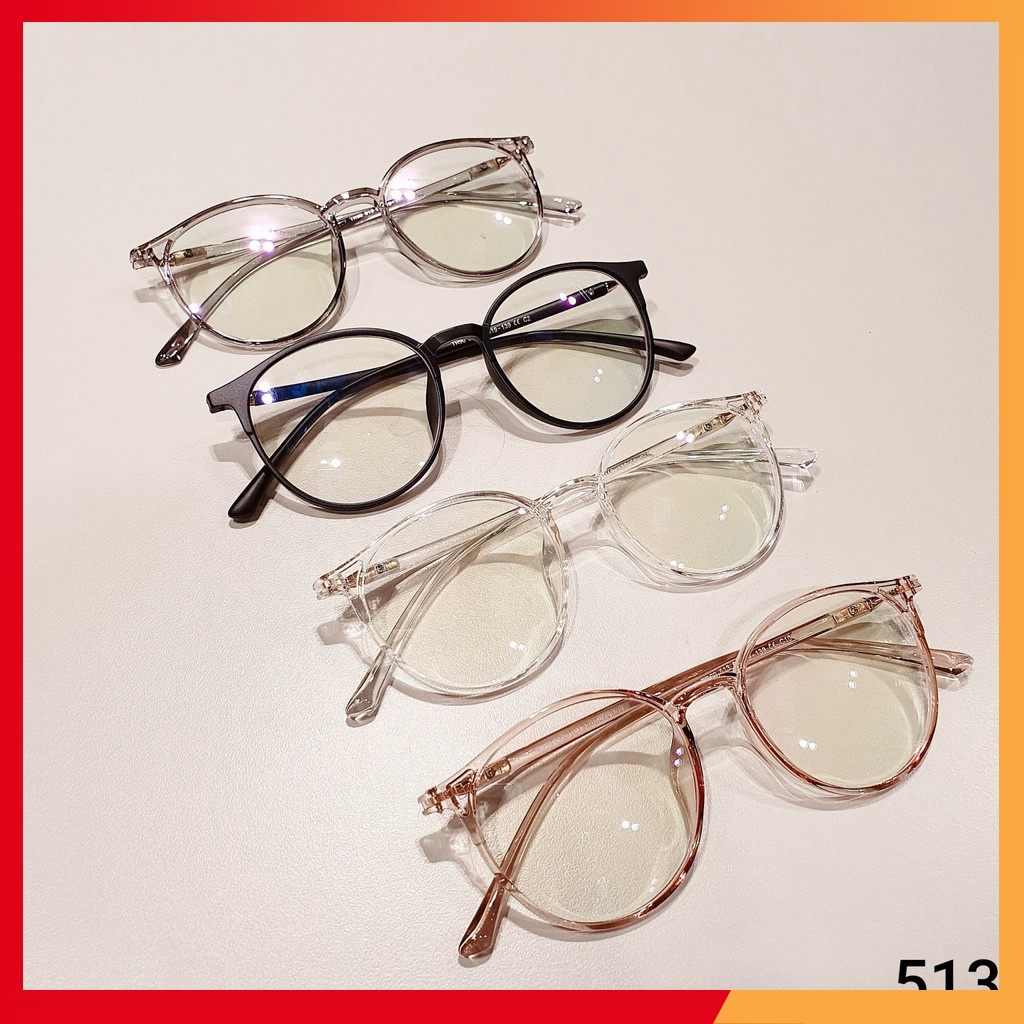 Gọng kính mắt tròn nam nữ trangnau eyewear chất liệu nhựa dẻo thanh mảnh nhẹ nhàng 513