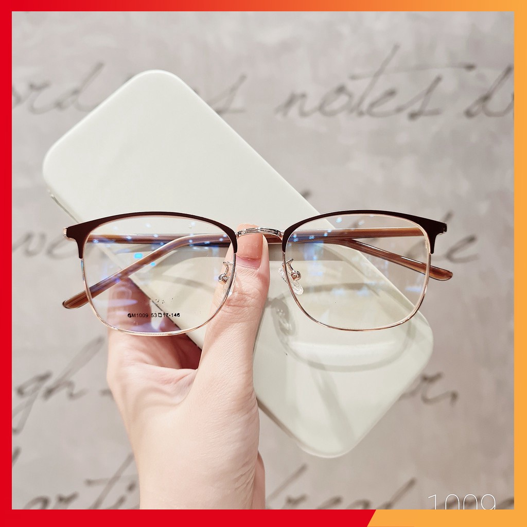 Gọng kính mắt kim loại tròn thời trang nhiều màu 1009