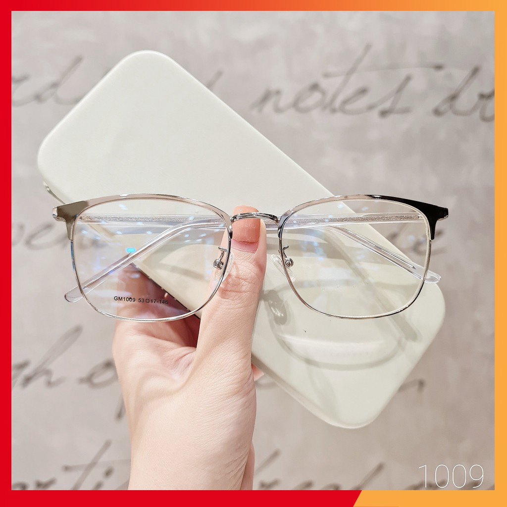 Gọng kính mắt kim loại tròn thời trang nhiều màu 1009