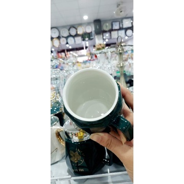 Ca Giữ Nhiệt Bằng Sứ Có Nắp Gương