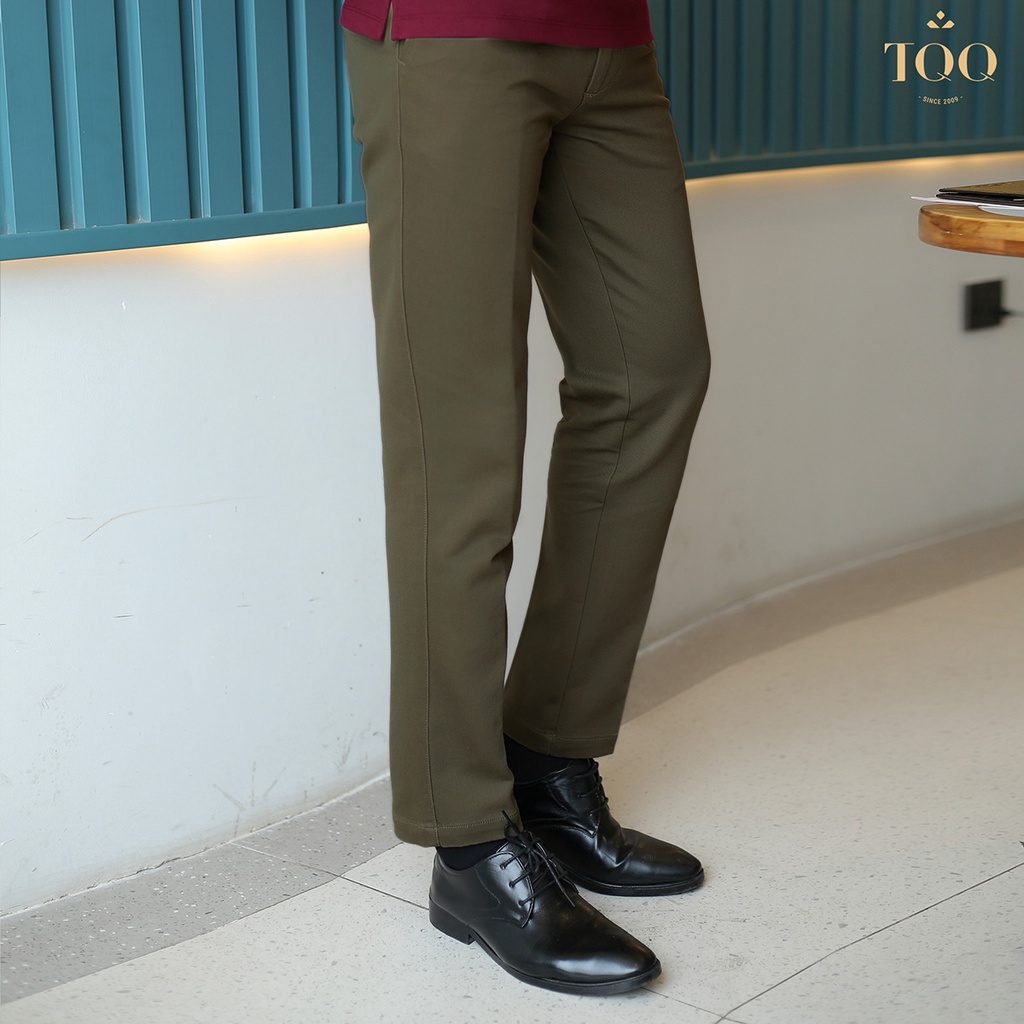 Quần kaki TQQ Q93CSL màu nâu xám tôn dáng, lịch thiệp