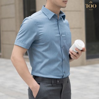 Áo sơ mi công sở nam TQQ ngắn tay H331CB dáng áo Slimfit sang trọng hiện đại cao cấp