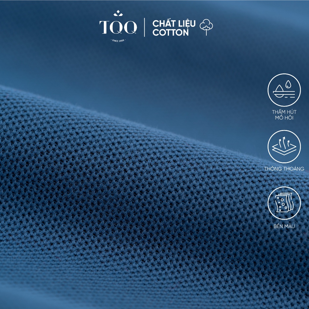 Áo polo nam ngắn tay TQQ PCB2208C cổ bẻ màu sắc đa dạng trơn hiện đại, thanh lịch