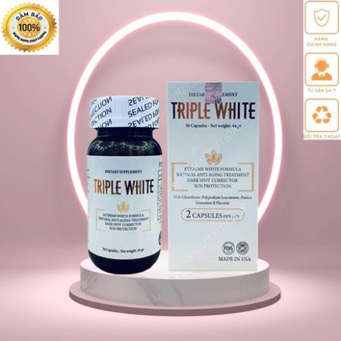 VIÊN UỐNG TRIPLE WHITE - VIÊN UỐNG GLUTATHION 1200MG TRẮNG DA | BigBuy360 - bigbuy360.vn