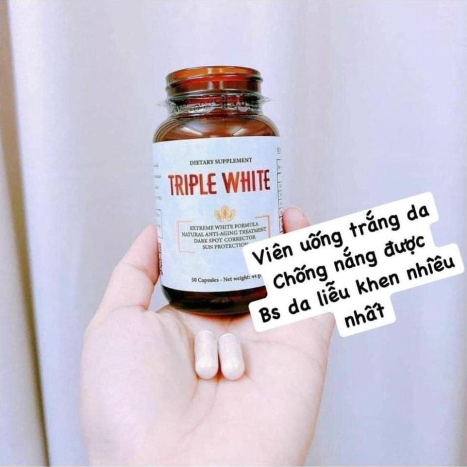 VIÊN UỐNG TRIPLE WHITE - VIÊN UỐNG GLUTATHION 1200MG TRẮNG DA | BigBuy360 - bigbuy360.vn