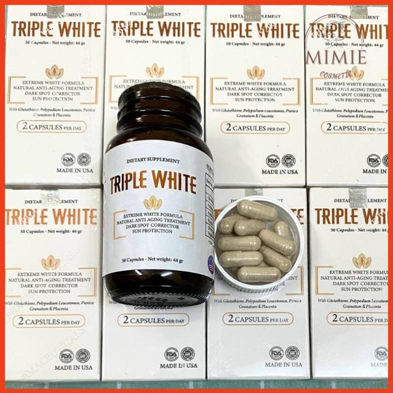 VIÊN UỐNG TRIPLE WHITE - VIÊN UỐNG GLUTATHION 1200MG TRẮNG DA | BigBuy360 - bigbuy360.vn