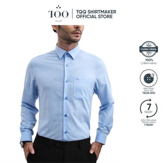 Áo sơ mi nam dài tay TQQ họa tiết xanh dương H250CS
