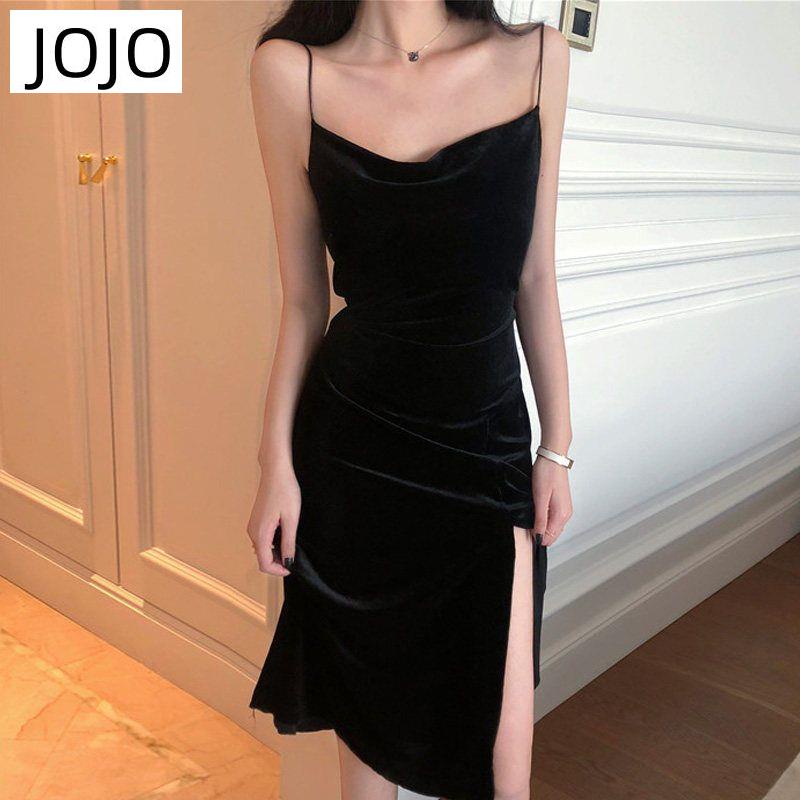 Đầm Nhung Đen Dài Qua Gối Phong Cách Hepburn Thời Trang Cho Nữ