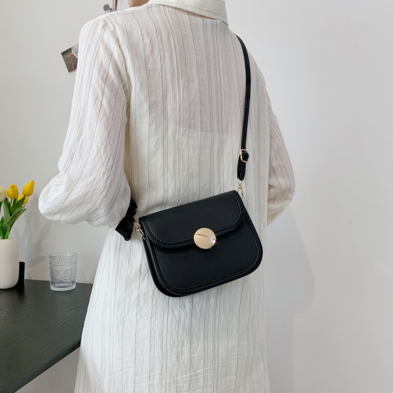 Túi Đeo Chéo Hình Vuông Nhỏ Màu Trơn Phong Cách Hàn Quốc Thời Trang Mùa Hè Cho Nữ