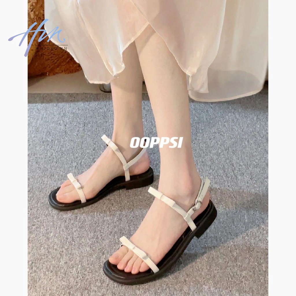 Sandal Hở Ngón Đính Nơ Phong Cách Thời Trang Mới 2023 Dành Cho Nữ