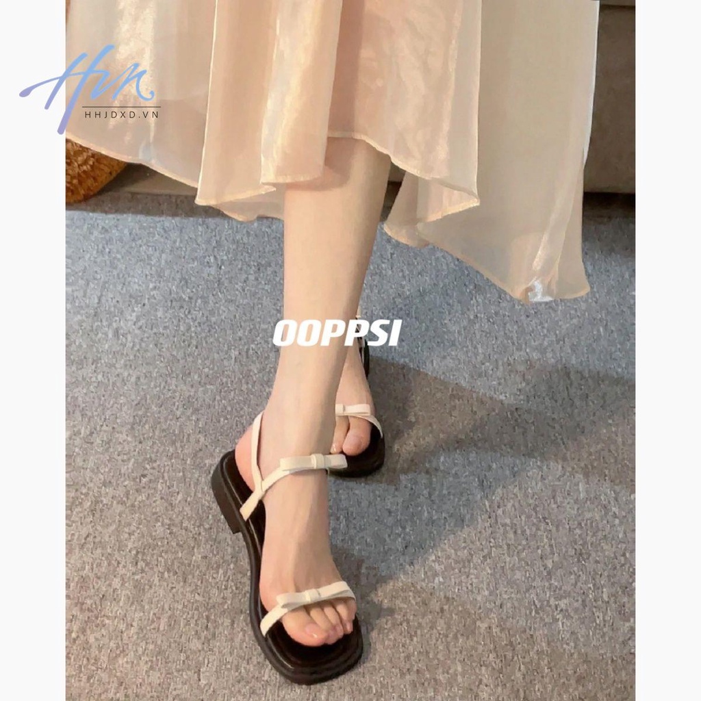 Sandal Hở Ngón Đính Nơ Phong Cách Thời Trang Mới 2023 Dành Cho Nữ