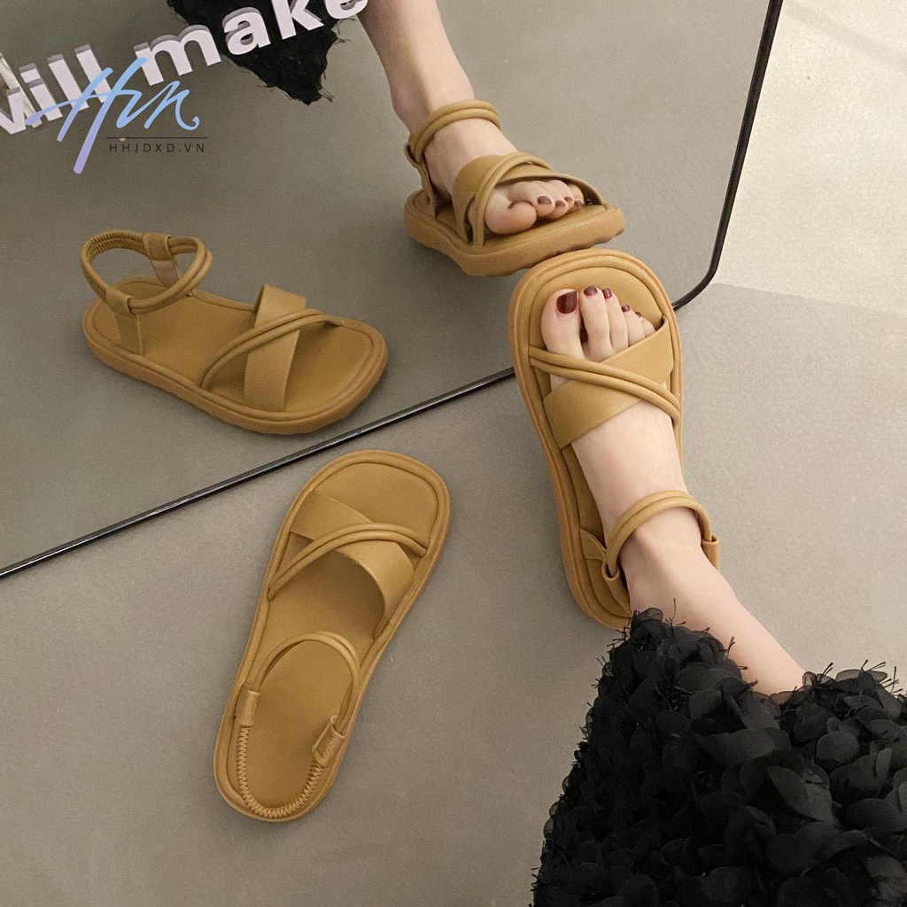 Giày Sandal Đế Bằng Mềm Mại Phong Cách Roman Thời Trang Mùa Hè 2023 Cho Nữ