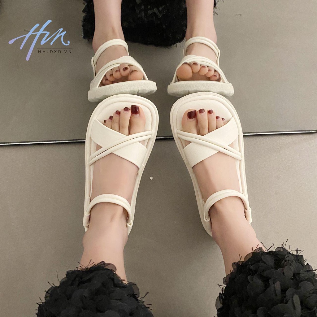 Giày Sandal Đế Bằng Mềm Mại Phong Cách Roman Thời Trang Mùa Hè 2023 Cho Nữ