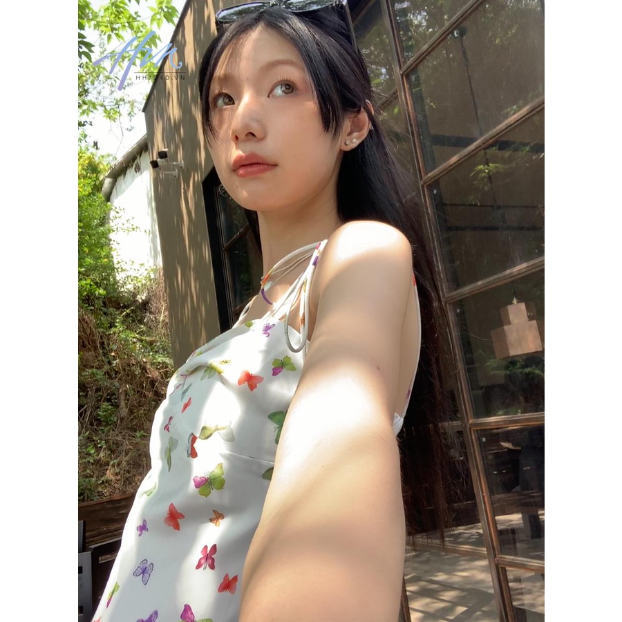 Váy Ngắn Eo Cao Họa Tiết Bướm Nhiều Màu Sắc Ngọt Ngào Thời Trang Mùa Hè Cho Nữ